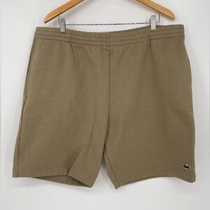 Men’s LACOSTE ORGANIC BRUSHED COTTON FLEECE SHORTS (BEIGE) GH9627-51